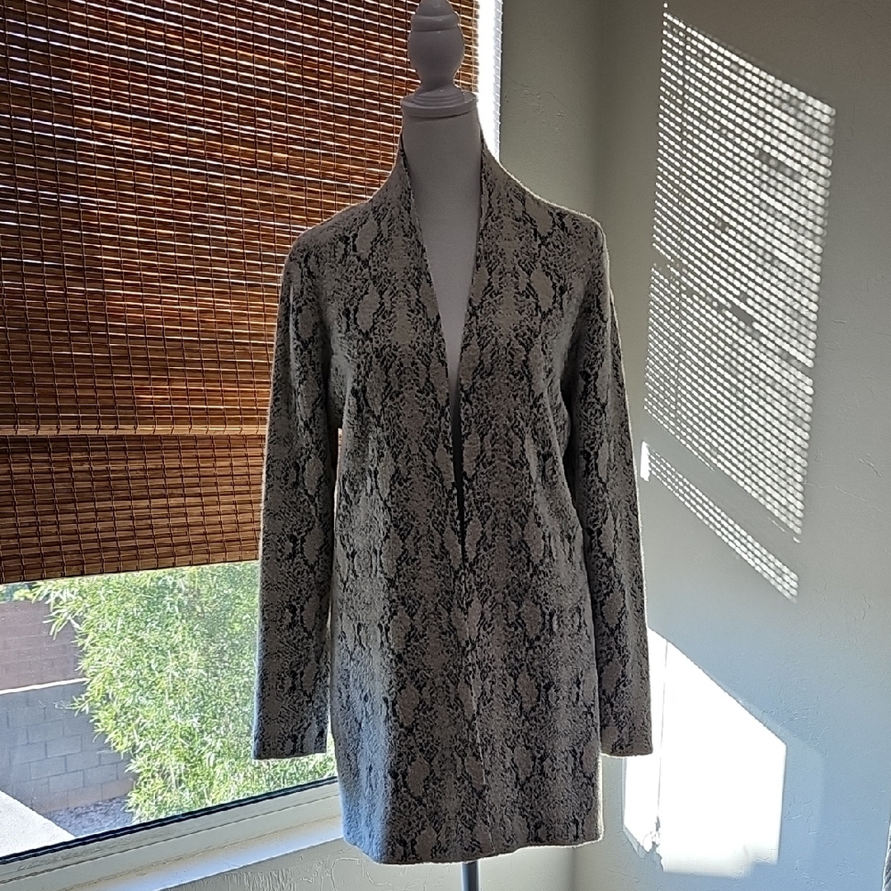 Cyrus Gray Snake Print Blazer